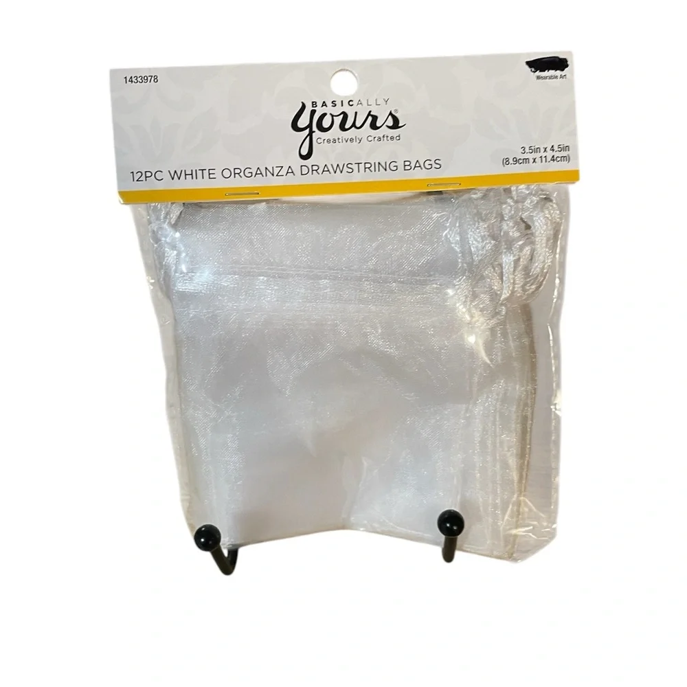 Basically Yours White Organza Bags